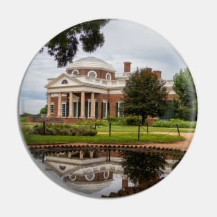 Jefferson Presidential Home, Monticello, in Charlottesville, Virginia Pin