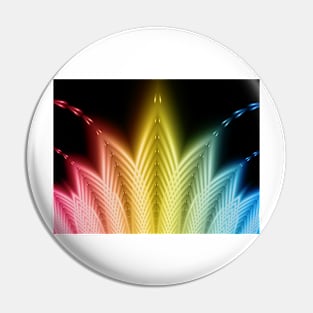 Rainbow Coloured Fan Pattern Pin