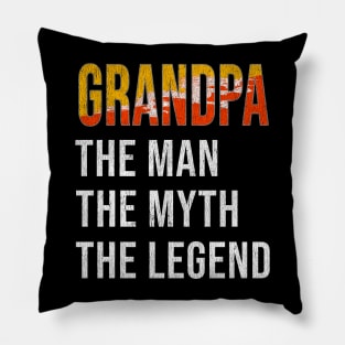 Grand Father Bhutanese Grandpa The Man The Myth The Legend - Gift for Bhutanese Dad With Roots From  Bhutan Pillow