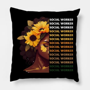 Black Social Worker Pillow