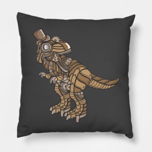 Steampunk Tyrannosaurus Pillow