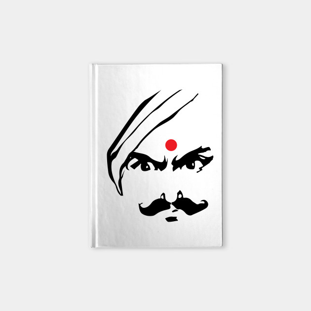 Bharathiyar Angry Face Tamil Poet Quote Tamil Notebook Teepublic