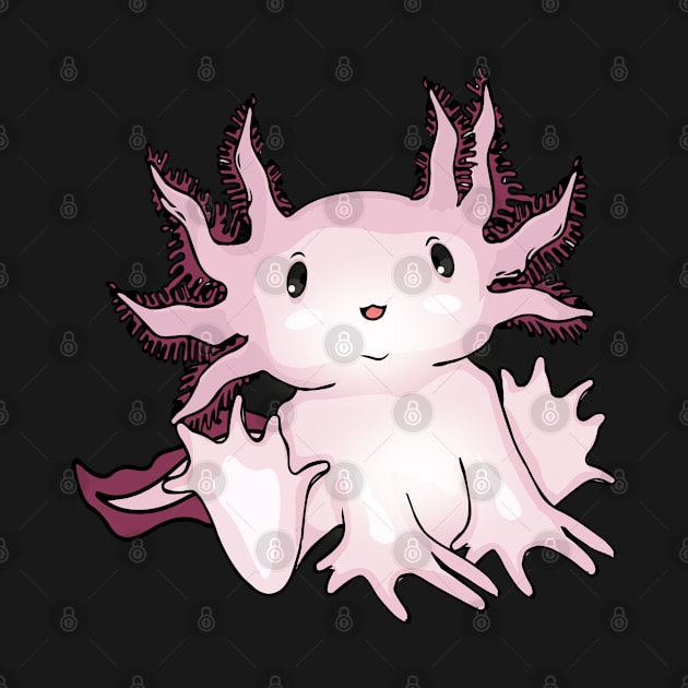 Cute Axolotl Lover Gift Kids Baby Axolotl by PomegranatePower