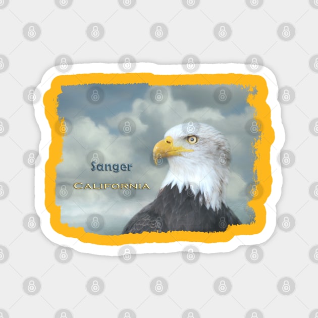 Bald Eagle Sanger CA Magnet by Elisabeth Lucas