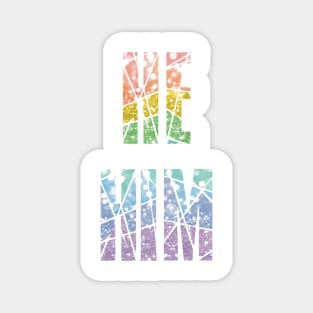 Rainbow he/him pronoun pride Magnet