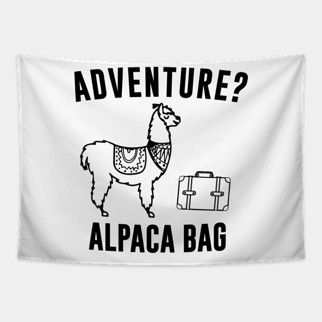 Adventure Alpaca Bag Tapestry by newledesigns