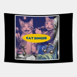 Cat Singer Tapestry