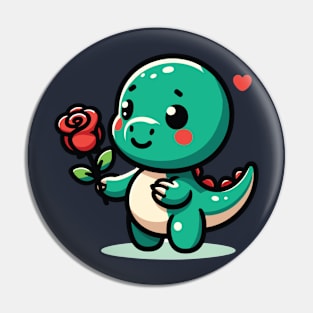 Cute Dinosaur Expressing Love Pin