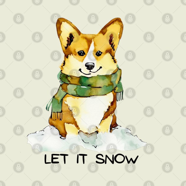 LET IT SNOW - Corgi by ZogDog Pro