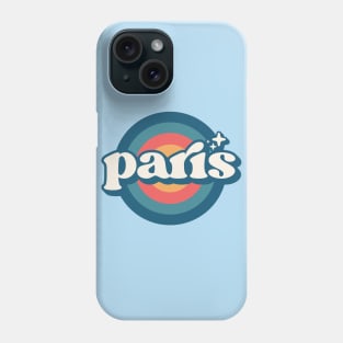 Vintage Paris Sunset Seal // Retro City Emblem for Paris, France Phone Case