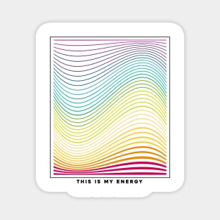 Rainbow Gay Energy Wave Magnet