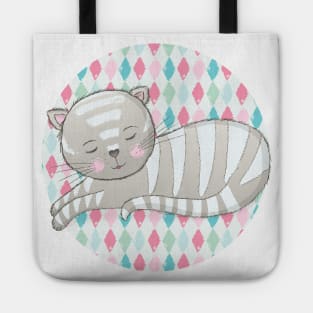 Sleeping cat Tote