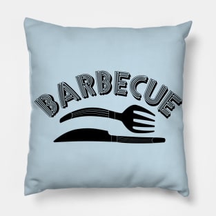 Barbecue Curved Knife and Fork Pillow