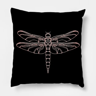 Rose Gold Dragonfly Pillow