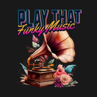 Funky Music Gramophone T-Shirt