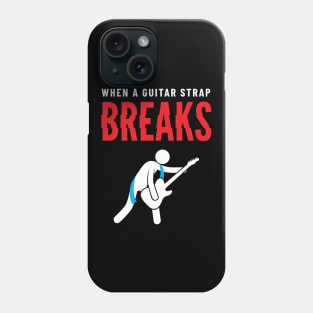 When A Guitar Strap Breaks Dark Theme Phone Case