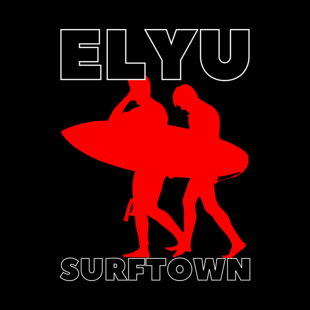 ELYU SURFTOWN - FRIENDS GOING FOR A SURF IN RED by SERENDIPITEE