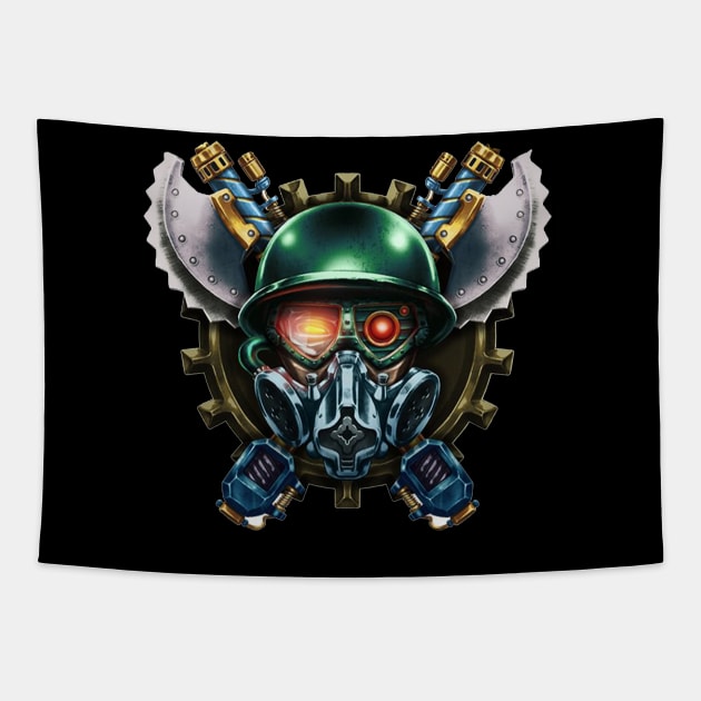 Mecha Soilder Tapestry by EvoComicsInc