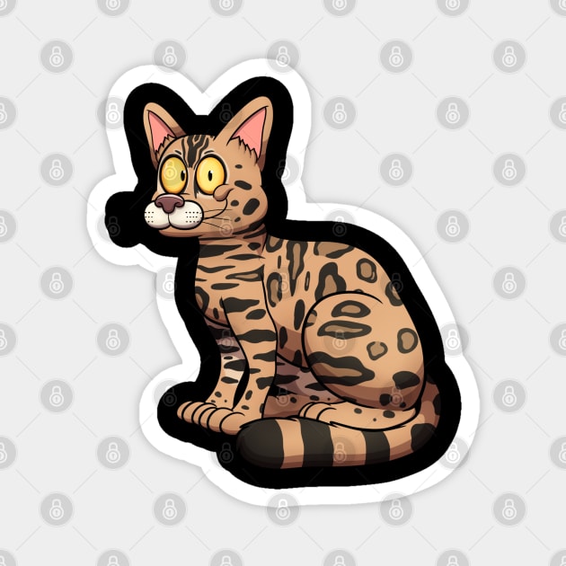 Bengal Cat Magnet by TheMaskedTooner