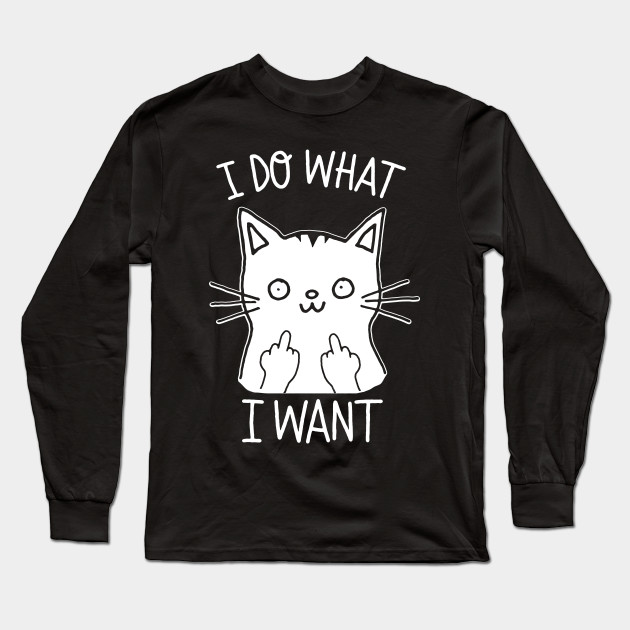 cat t shirt flipping off