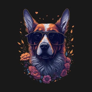 Cute Dog Graphic Illustration Design T-Shirt