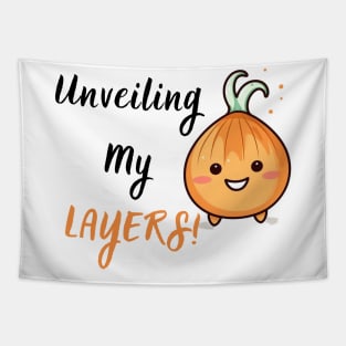 Kawaii Onion - Unveiling My Layers! Tapestry