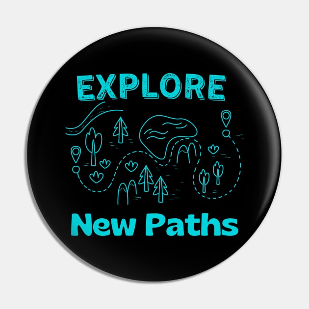 Discover New Paths Hiking Outdoor Map Pin by Foxxy Merch