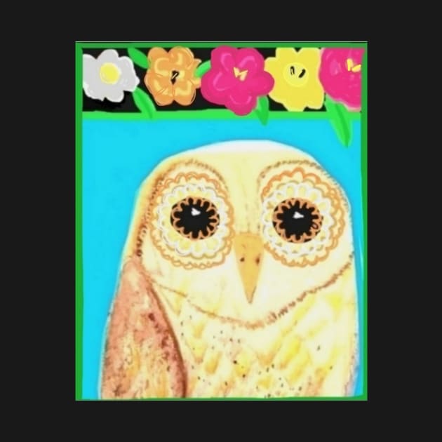Flower Power Owl by Creat1ngs