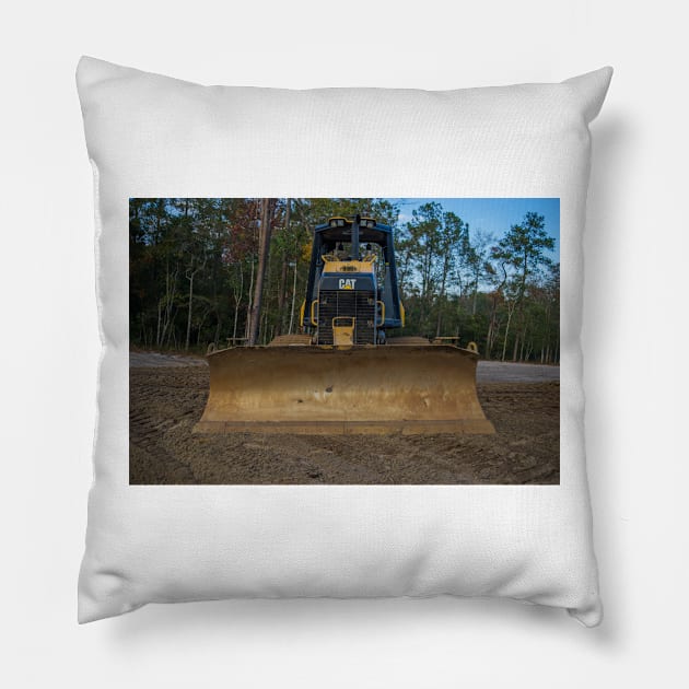 Bulldozer 2 Pillow by KensLensDesigns