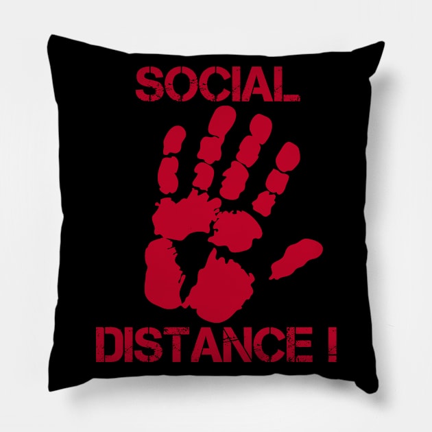 Social Distance! Pillow by blackshopy