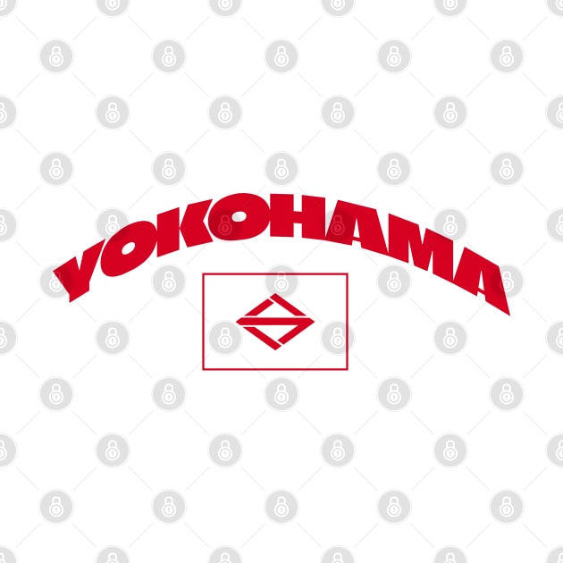 Yokohama, Japan City Flag by Issho Ni