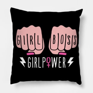 Girl Boss Girl Power Gift for Women Entrepreneurs Pillow