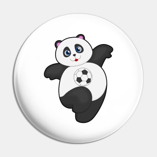Panda at Soccer Sports Pin