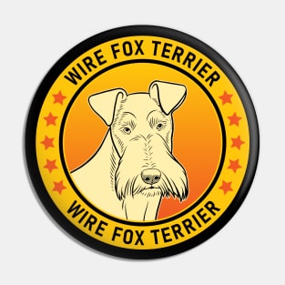 Wire Fox Terrier Dog Portrait Pin