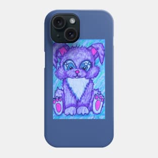 Fuzzy Cute Purple Bunny Phone Case