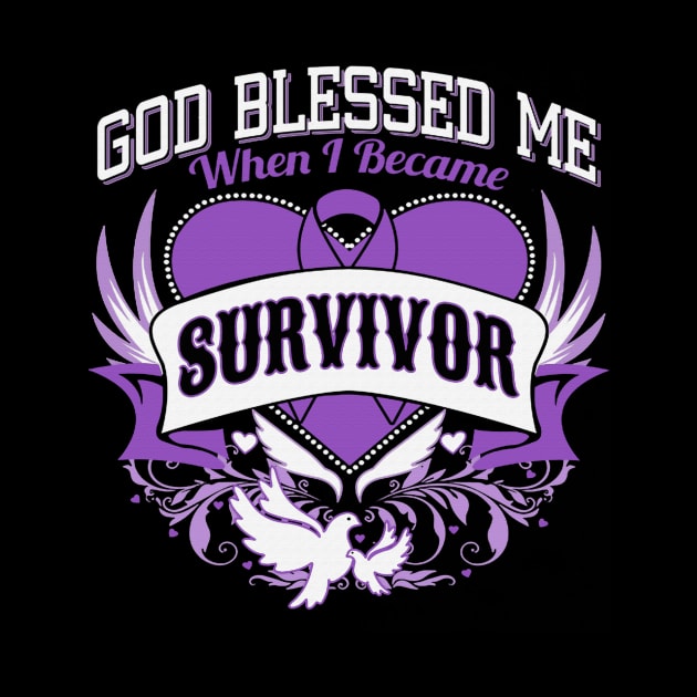 God Blessed Me When I Became Survivor Gastric Cancer Awareness Peach Ribbon Warrior by celsaclaudio506