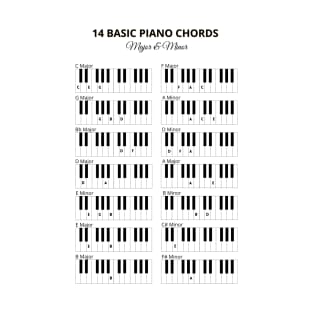 Piano Basic Chords Minor and Major T-Shirt