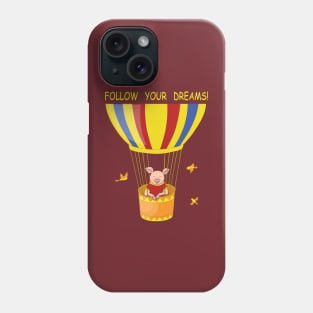 cute piggy in the airball Phone Case