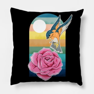 Bird and flower Pillow