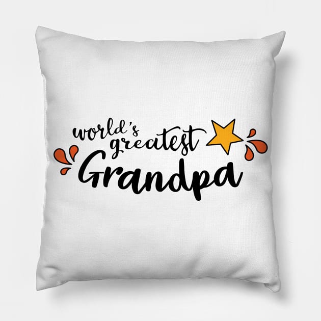 World's Greatest Grandpa Pillow by amyvanmeter