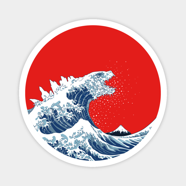 Hokusai Kaiju Magnet by Mdk7