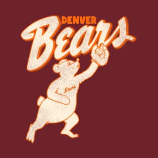 Defunct Denver Bears 50s Mascot Baseball Team T-Shirt