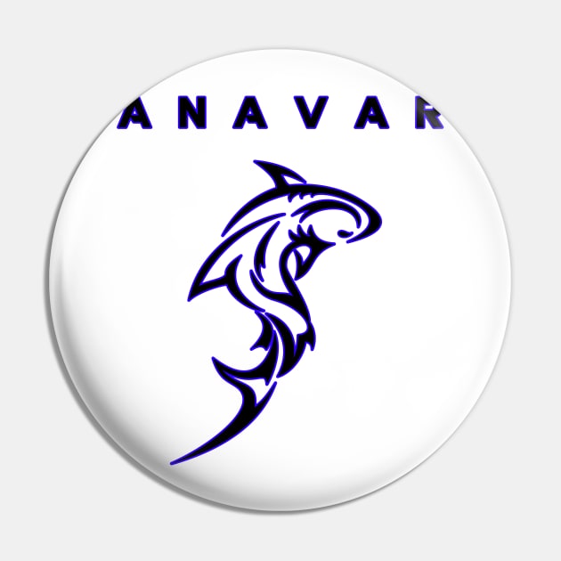 Anavar - Deep Blue Outline Pin by Roidula