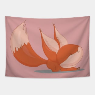 Cute fox stretching Tapestry