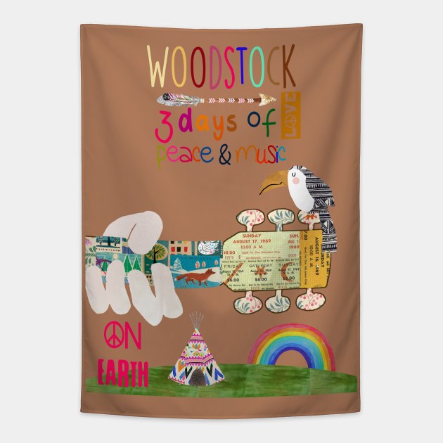 Woodstock for Kids Tapestry by GreenNest