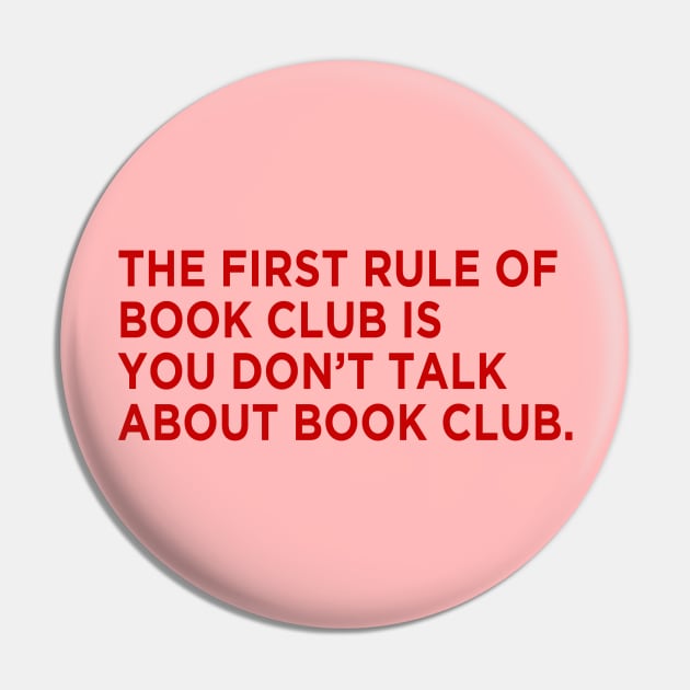 You Don't Talk About Book Club Pin by We Love Pop Culture