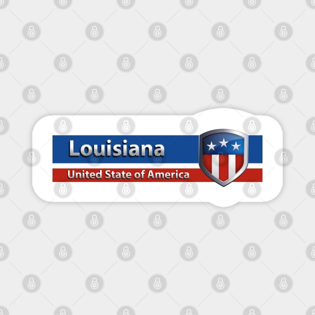 Louisiana - United State of America Magnet by Steady Eyes