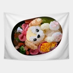 Kawaii Puppy Bento Box! Tapestry