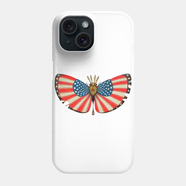 patriot moth Phone Case by federicocortese