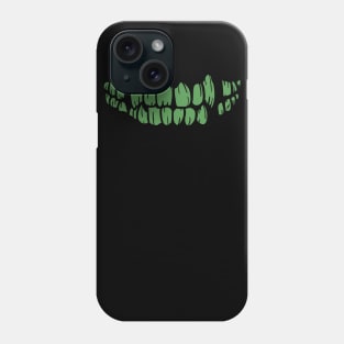 Gross Green Grin - skull, monster, zombie, Halloween Phone Case